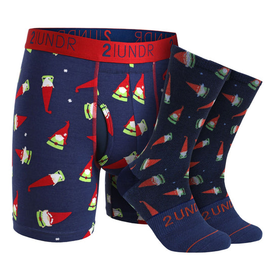 2UNDR SS Boxer Brief/Sock Pack - Gnomes